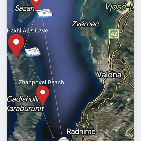 船上ホテル Escursioni In Barca Alla Scoperta Delle Spiagge Di Valona E Grotte Marine *